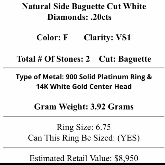 ❌❌❌SOLID ❌❌❌NWOT GIA VS1 VS2 PLATINUM 1.04CTW RED DIAMOND RING R😉 VALUE 8950.00 - Picture 14 of 14